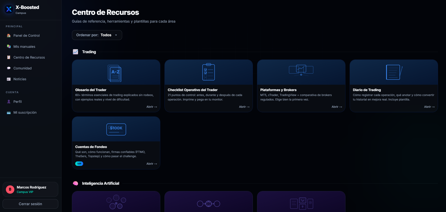 Campus X-Boosted — Centro de recursos